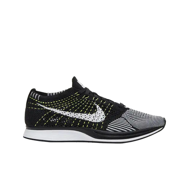 Nike Nike Flyknit Racer Black White Volt - view 2