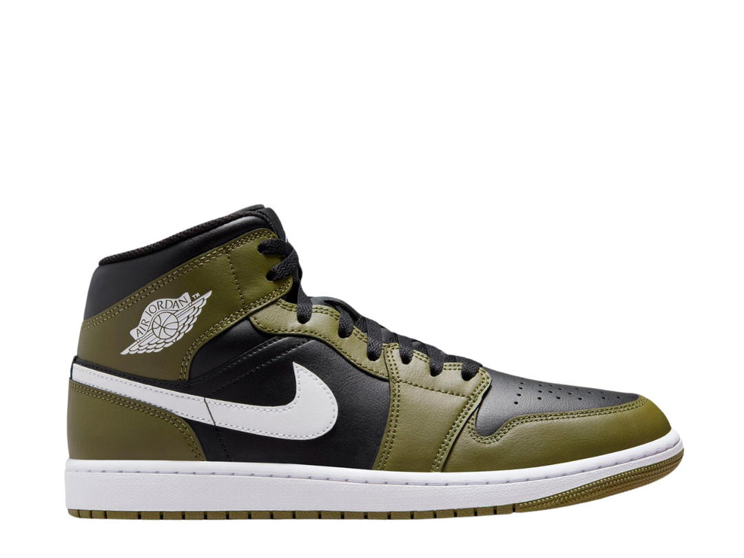 Jordan Jordan 1 Mid Black White Olive