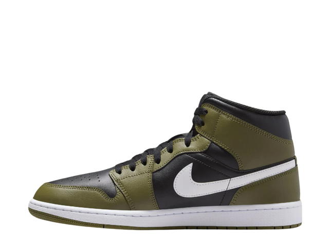 Jordan Jordan 1 Mid Black White Olive - view 2