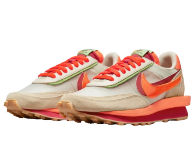 Nike Nike LD Waffle sacai CLOT Kiss of Death Net Orange Blaze - view 3