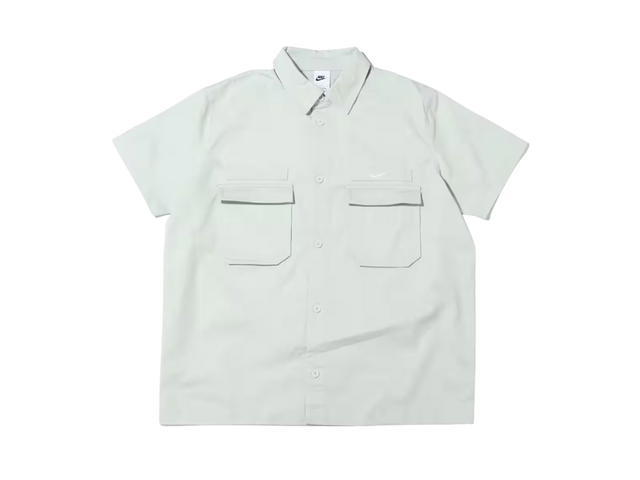 Nike Nike Life Military Short-Sleeve Button-Down Shirt Light Silver-White - view 1