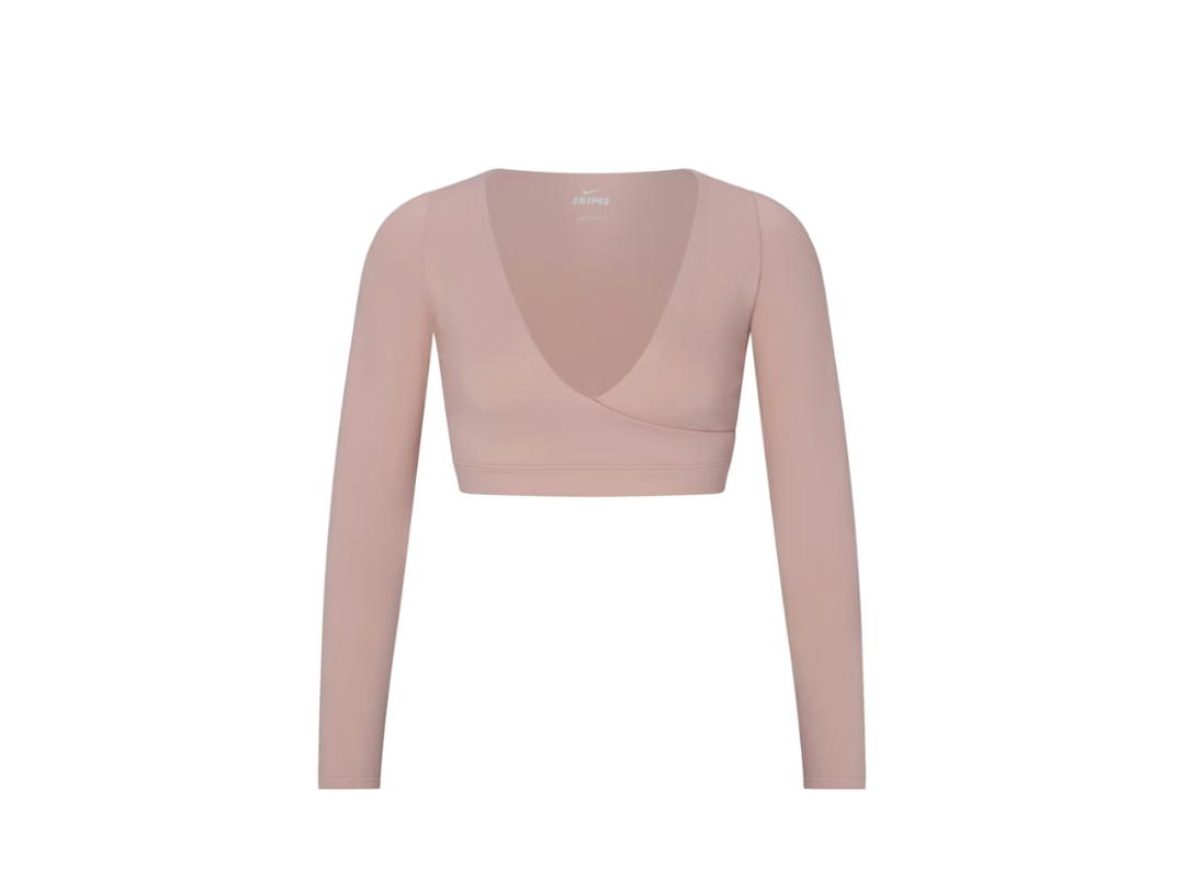 Nike Nike x SKIMS Wrap Long Sleeve Cropped Top Himalayan