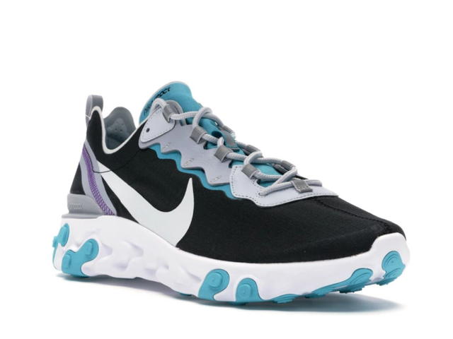 Nike Nike React Element 55 Black Pure Platinum Teal Nebula - view 3