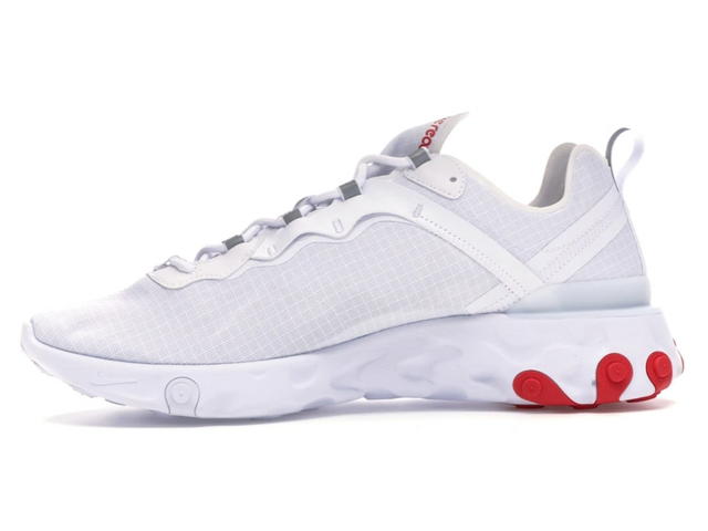 Nike Nike React Element 55 White Red - view 2