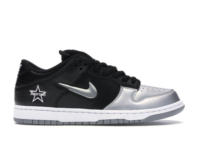 Nike Nike SB Dunk Low Supreme Jewel Swoosh Silver - view 1