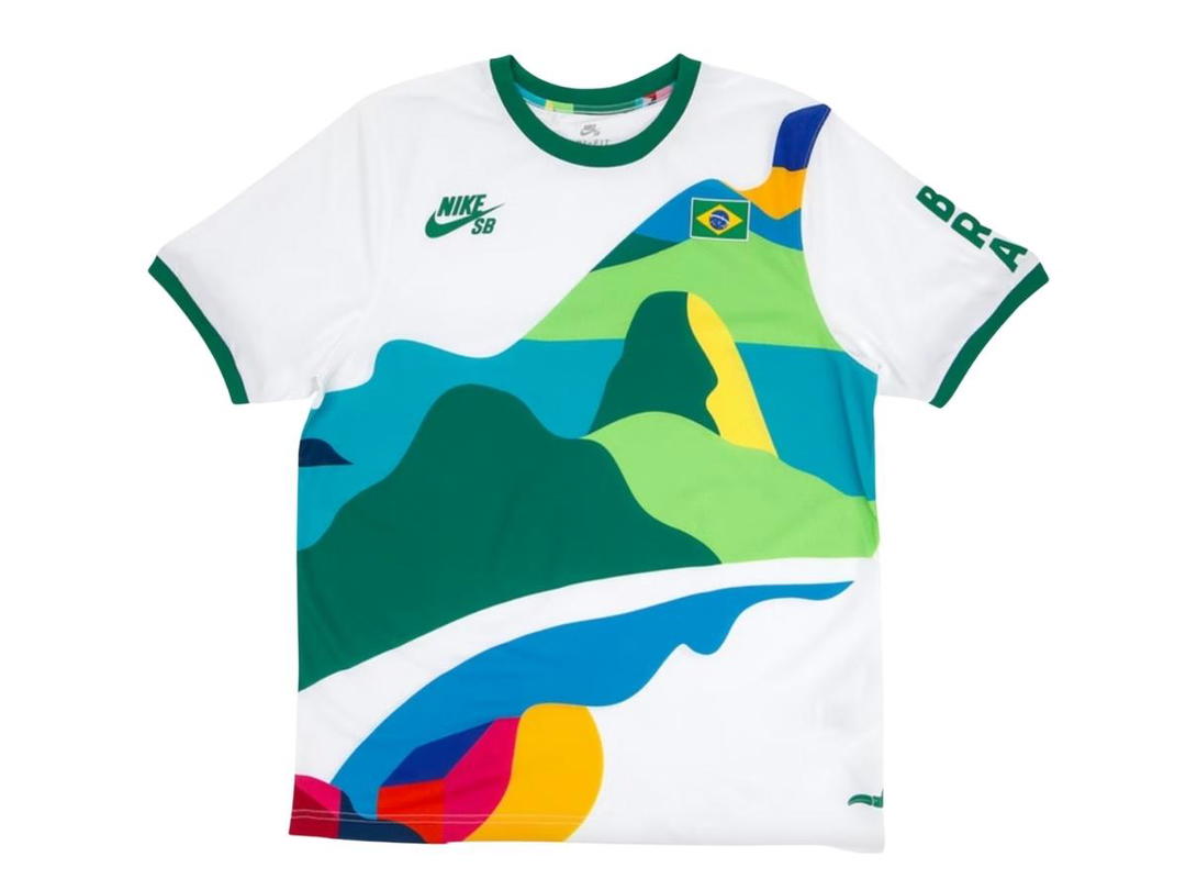 Nike Nike SB x Parra Brazil Federation Kit Crew Jersey White/Clover