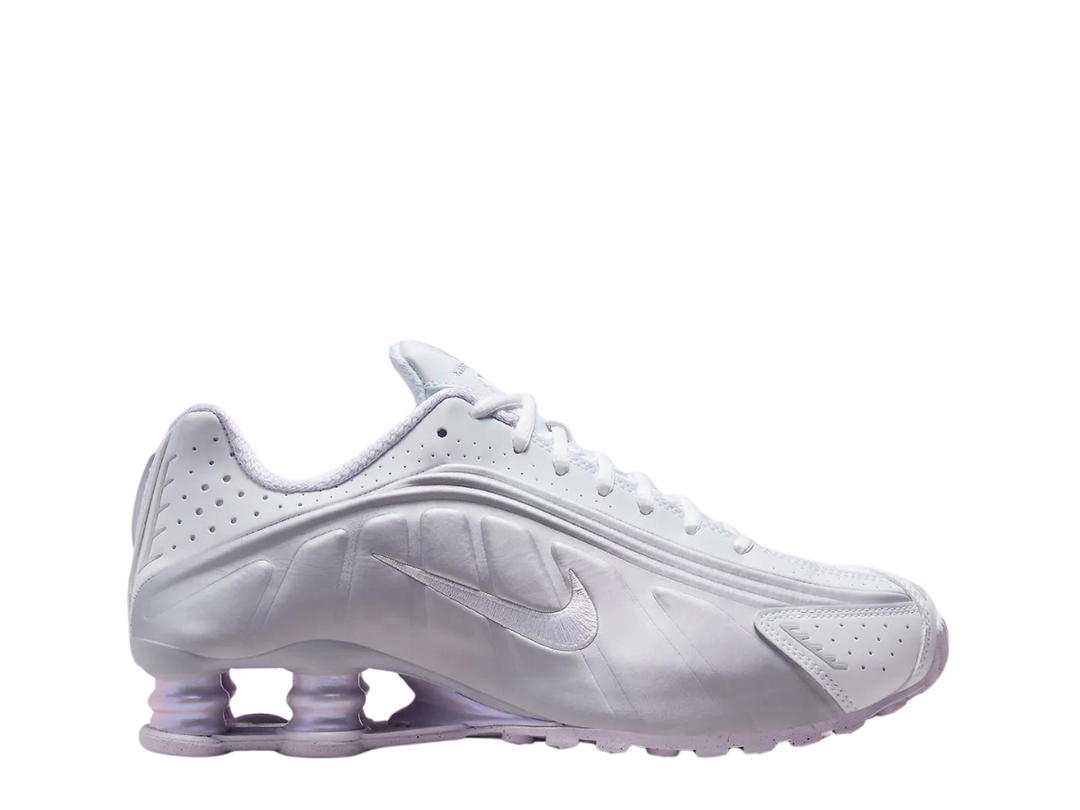 Nike Nike Shox R4 White And Metallic Platinum (W)