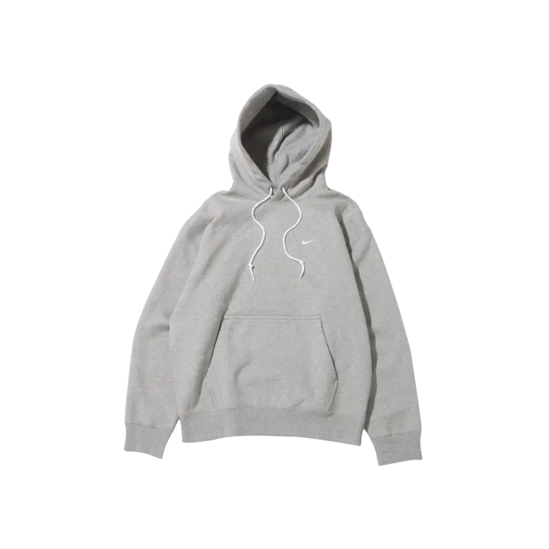Nike Nike Solo Swoosh Fleece Pullover Hoodie Grey - US/EU