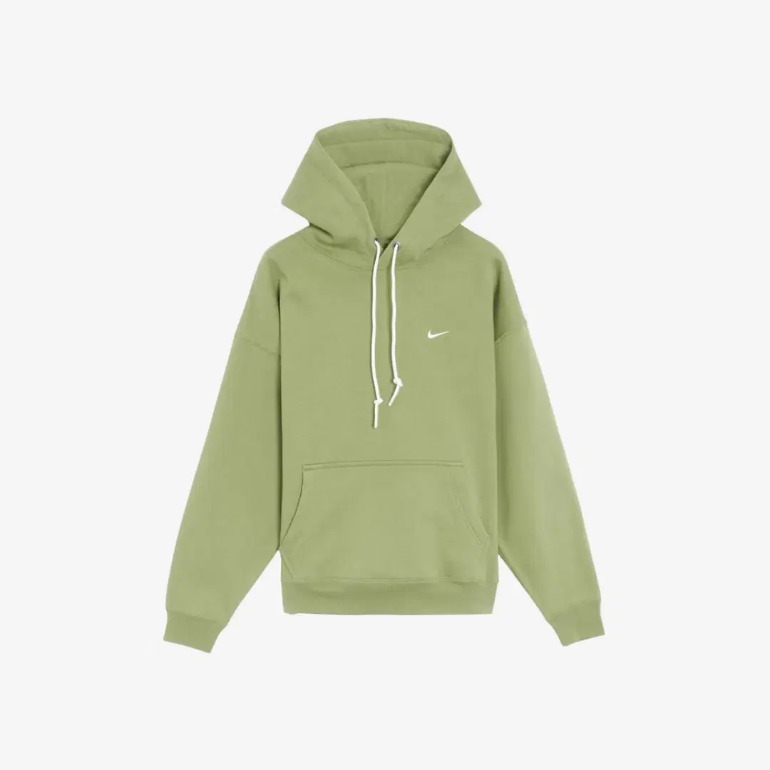 Nike Nike Solo Swoosh Fleece Pullover Hoodie Oil Green - Asia