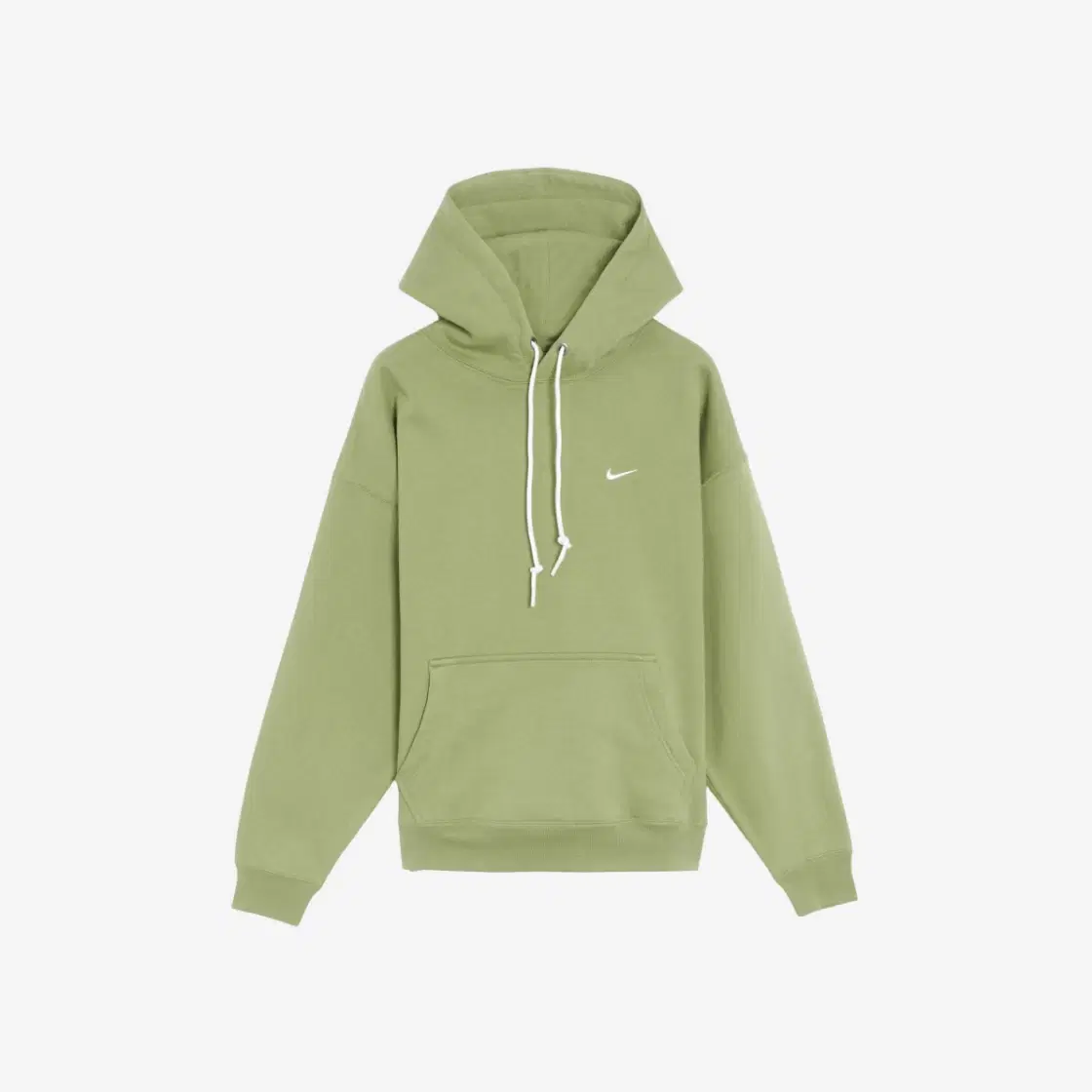 Nike Nike Solo Swoosh Fleece Pullover Hoodie Oil Green - Asia