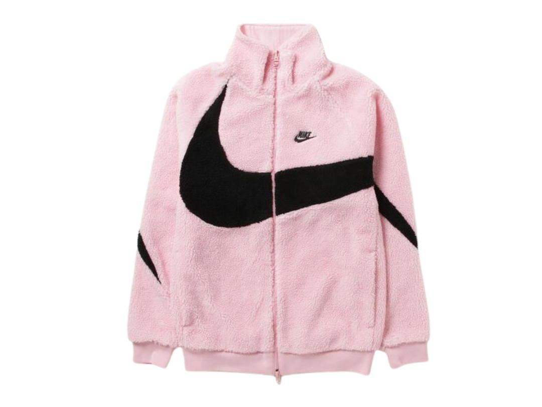 Nike Nike Sportswear Big Swoosh Reversible Boa Jacket (Asia Sizing) Soft Pink Black