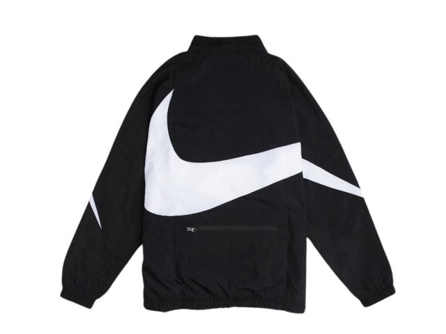 Nike Nike Swoosh Woven Halfzip Jacket Black White - view 2