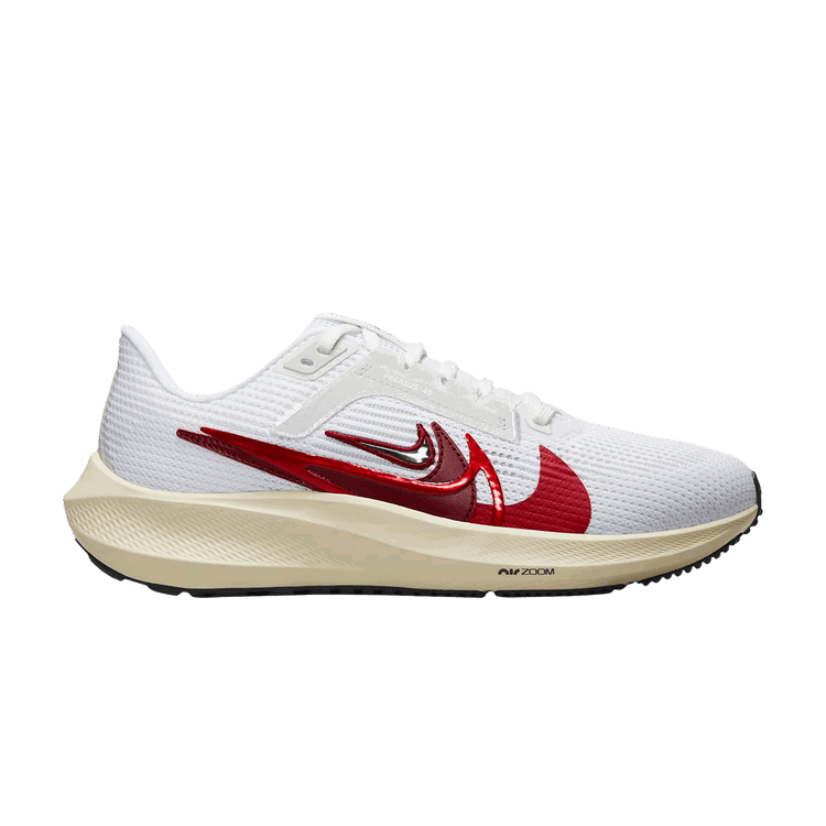 Nike Nike Wmns Air Zoom Pegasus 40 Premium 'Quadruple Swoosh - White Team Red'
