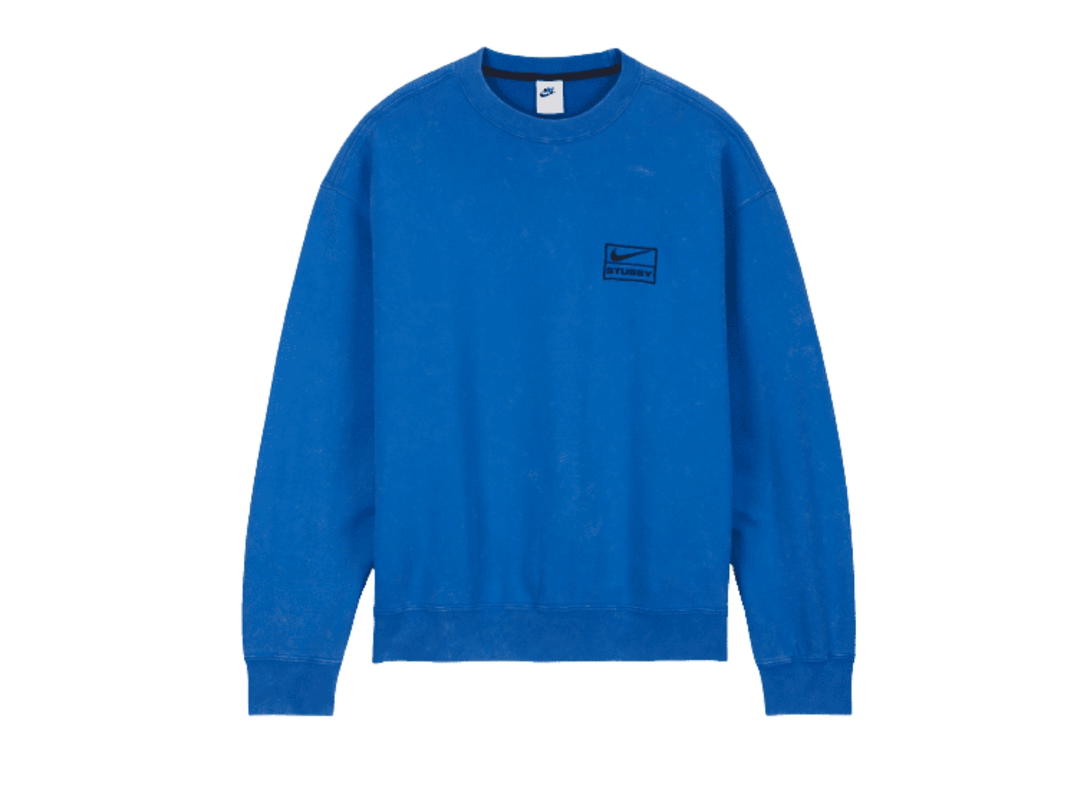 Nike Nike x Stussy Acid Wash Crew Fleece Blue