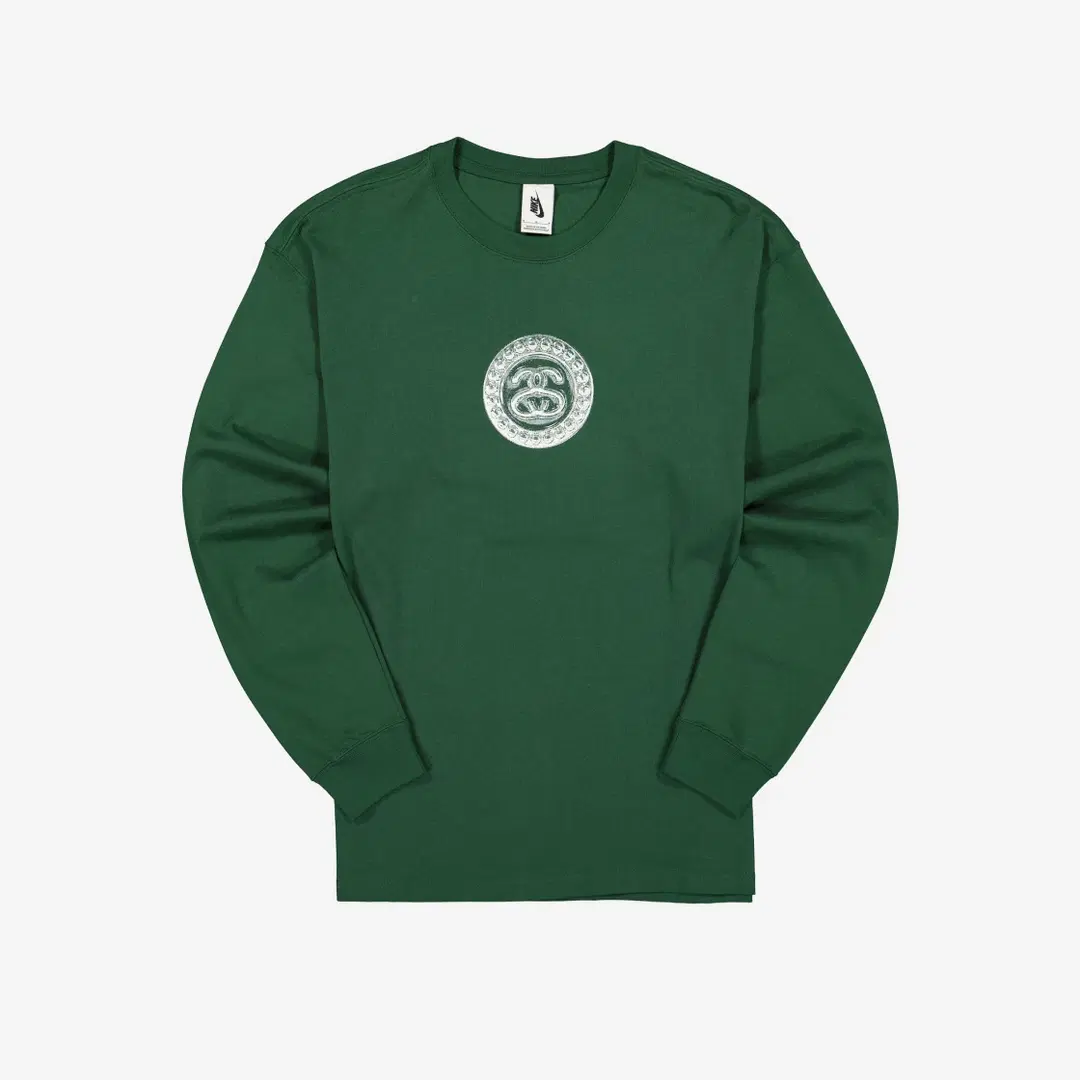 Nike Nike x Stussy Big Swoosh LS T-Shirt Green - Asia