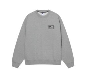 Buy Nike X Stussy Crew Fleece Dark Grey Heather (Asia Sizing) at Sasom – Authentic and Ready to Ship