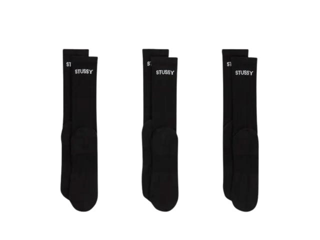 Nike Nike x Stussy Cushioned Crew Socks (3 Pairs) Black - view 2