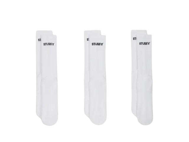 Nike Nike x Stussy Cushioned Crew Socks (3 Pairs) White - view 2