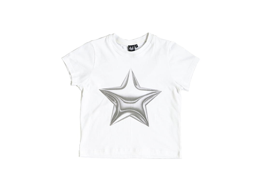 NWL NWL 05 StarCrack Baby Tee White