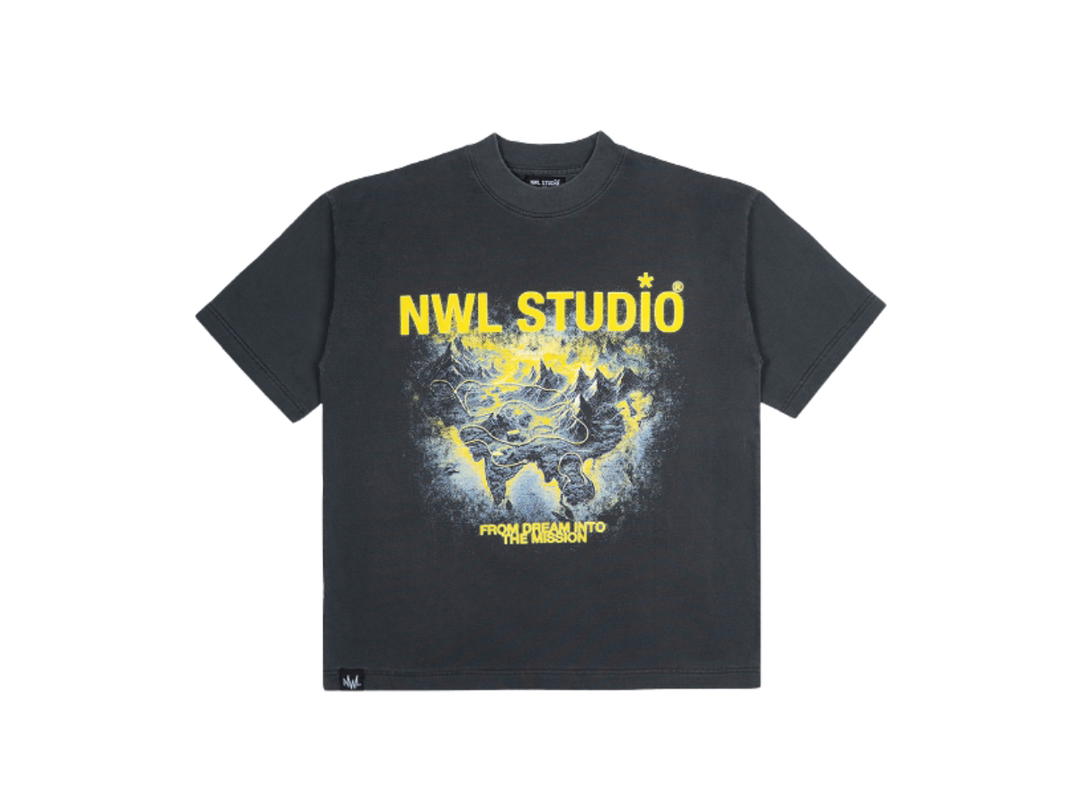 NWL NWL DM11 Map Boxy T-Shirt Mid Fade