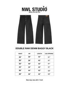NWL NWL Double Raw Denim Baggy Black - view 2