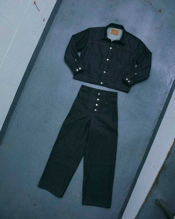 NWL NWL Double Raw Denim Baggy Black - view 5