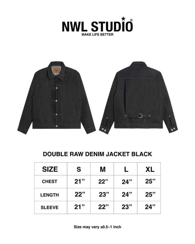 NWL NWL Double Raw Denim Jacket Black - view 2
