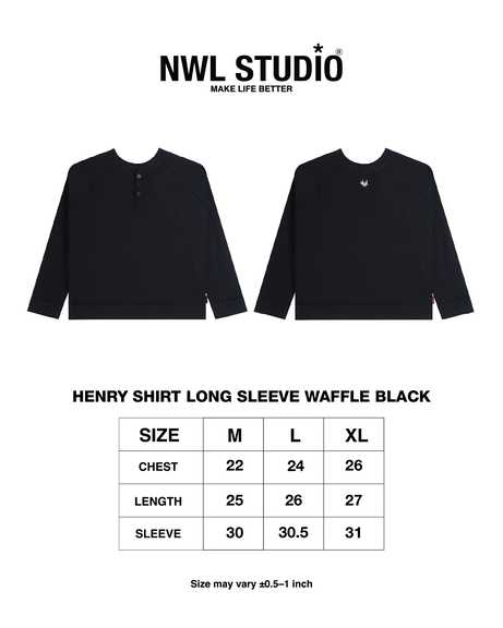 NWL NWL Henley Shirt long Sleeve Waffle Black - view 3