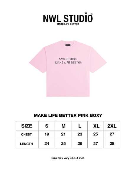 NWL NWL Make Life Better Pink Boxy - view 2