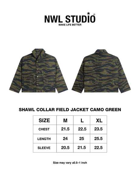 NWL NWL Shawl Collar Field Jacket Camo Green - view 3