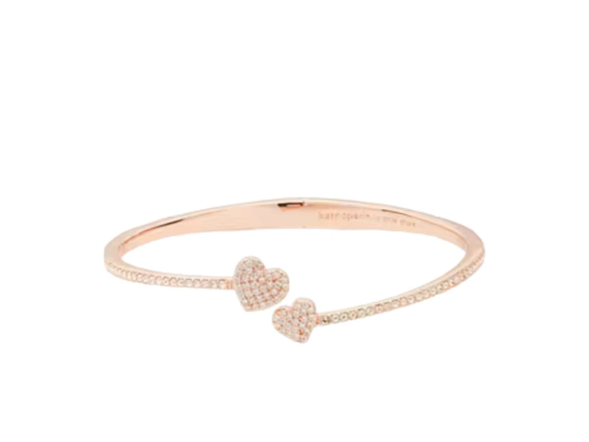 Katespade Katespade Yours Truly Pave Open Hinge Cuff Rose Gold
