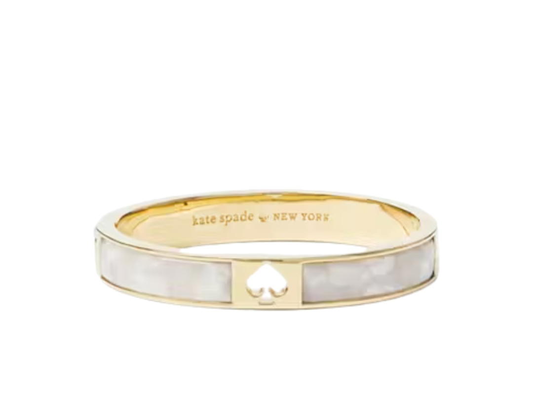 Katespade Katespade Hole Punch Spade Hinge Bangle Cream