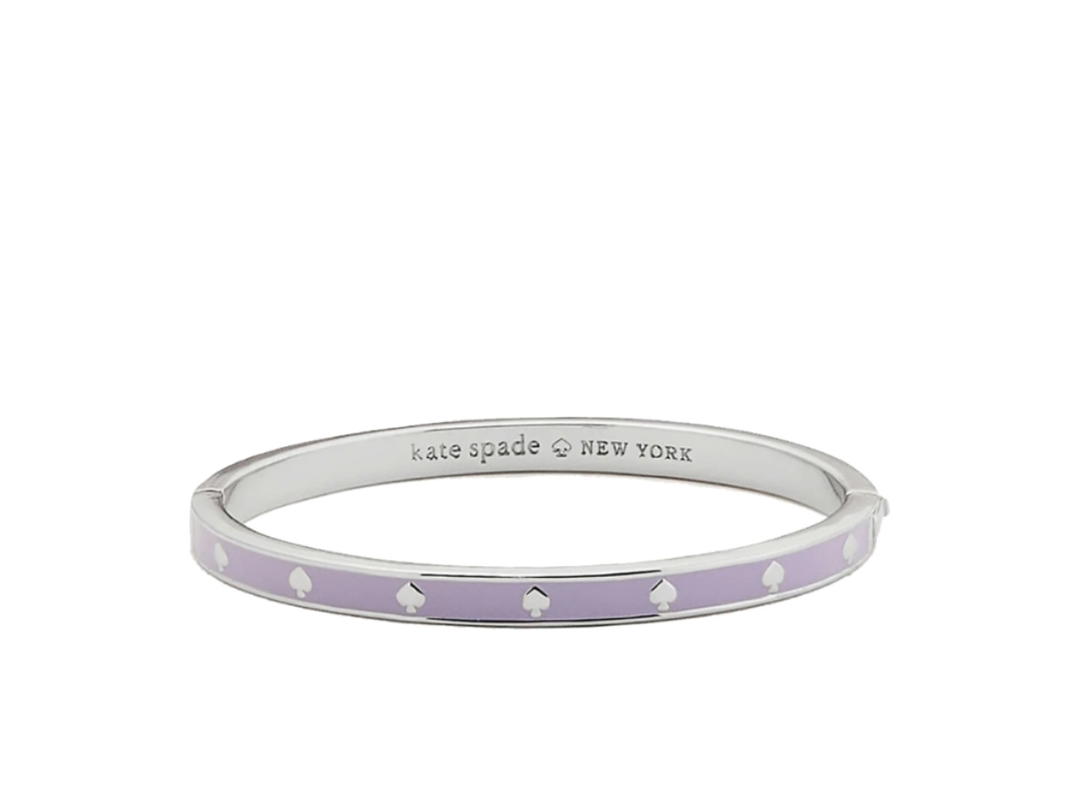 Katespade Katespade Spot The Spade Enamel Hinged Bangle Bright Carnation Lilac