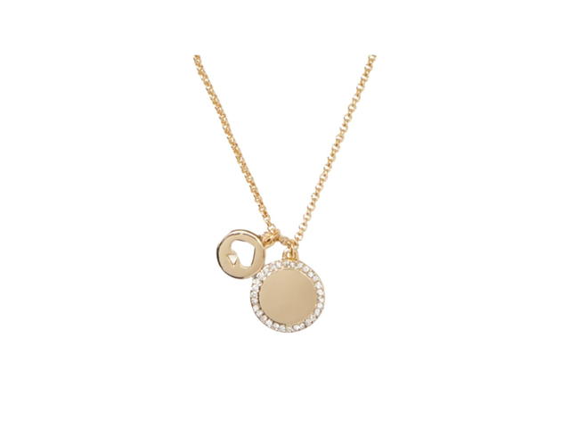 Katespade Katespade Spot The Spade Pave Charm Pendant Necklace Gold - view 1