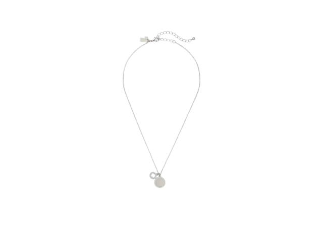 Katespade Katespade Spot The Spade Pave Charm Pendant Necklace Silver - view 2