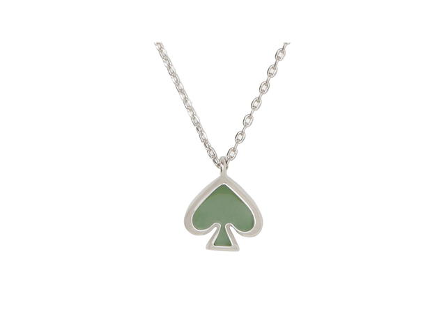Kate Spade Kate Spade Everyday Spade Enamel Mini Pendant Necklace Sage - view 1