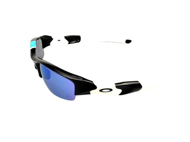 Oakley Oakley Flak 26-265J In Black-White Acetate Frame With Blue Lenses - view 5
