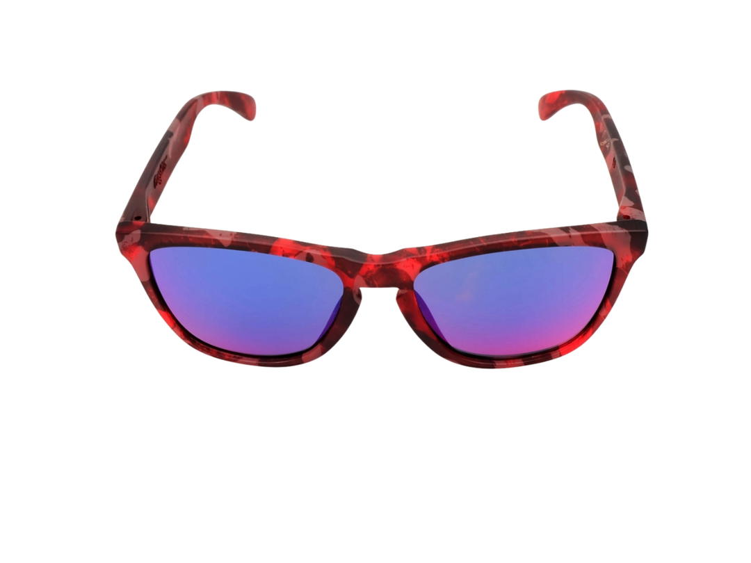 Oakley Oakley Frogskins OO9245-27 Sunglasses In Red Havana Frame With Blue Lenses