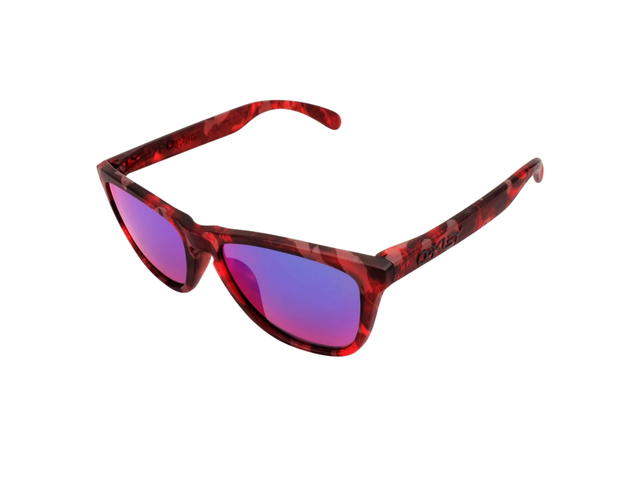 Oakley Oakley Frogskins OO9245-27 Sunglasses In Red Havana Frame With Blue Lenses - view 2