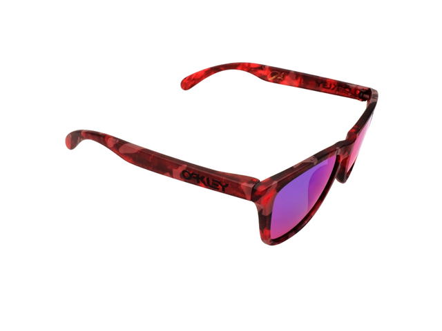 Oakley Oakley Frogskins OO9245-27 Sunglasses In Red Havana Frame With Blue Lenses - view 3