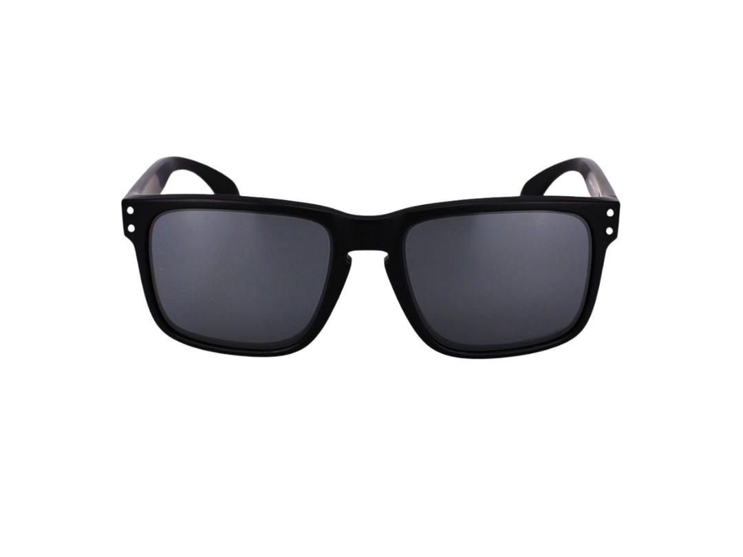 Oakley Oakley Holbrook OO9244-2756-58 In Black Acetate Frame-Silver Logo With Mercury Lenses