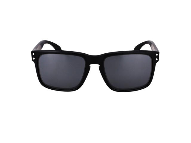 Oakley Oakley Holbrook OO9244-2756-58 In Black Acetate Frame-Silver Logo With Mercury Lenses - view 1