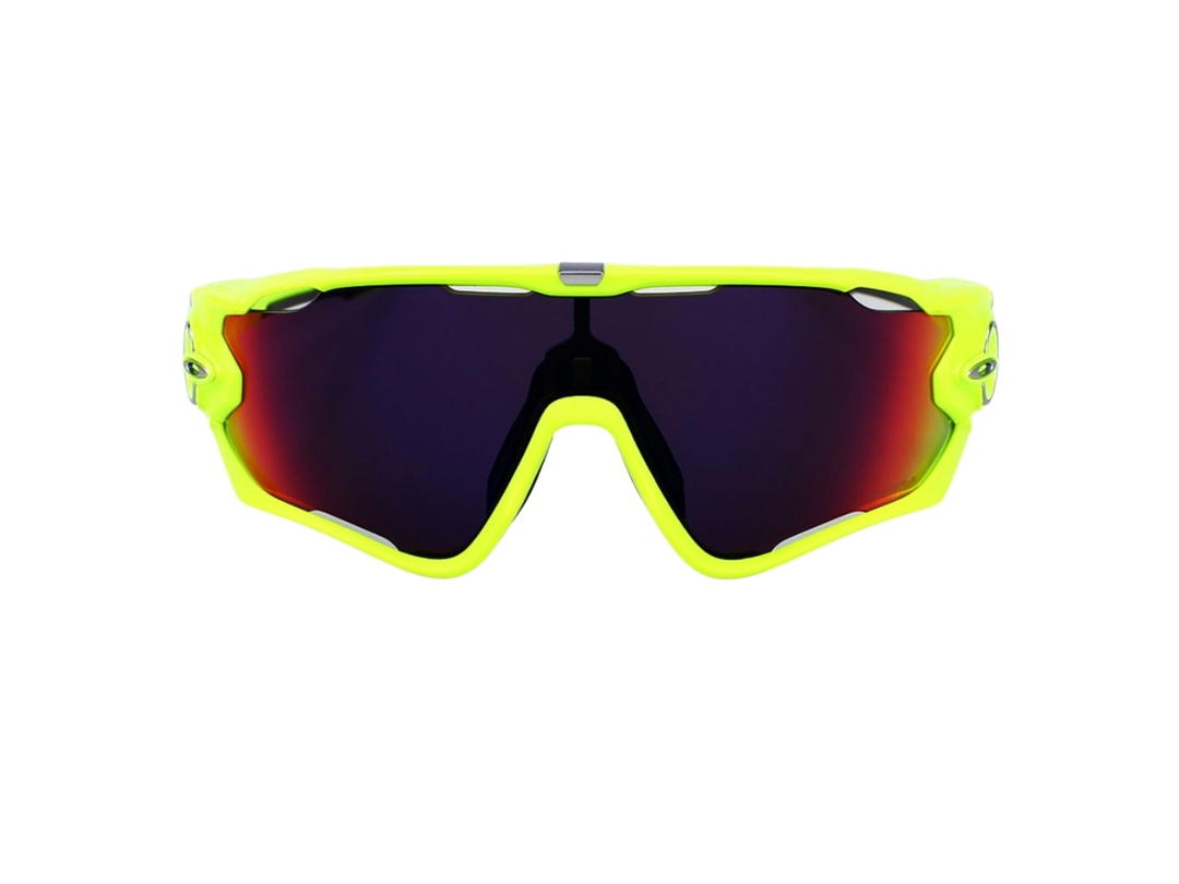 Oakley Oakley Jawbreaker OO9290-2631 In Neon Yellow Frame With Red-Blue Gradient Lenses