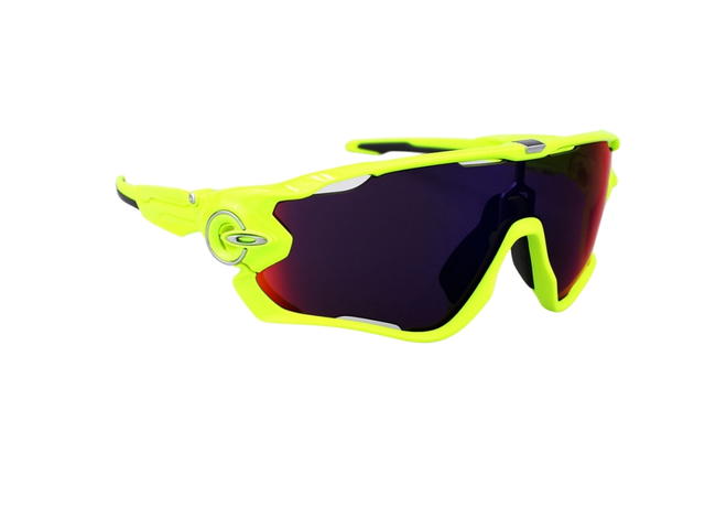 Oakley Oakley Jawbreaker OO9290-2631 In Neon Yellow Frame With Red-Blue Gradient Lenses - view 3