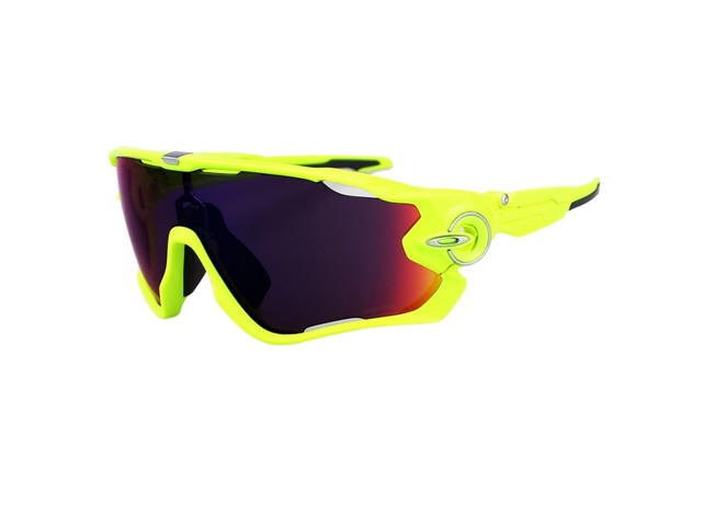 Oakley Oakley Jawbreaker OO9290-2631 In Neon Yellow Frame With Red-Blue Gradient Lenses - view 5
