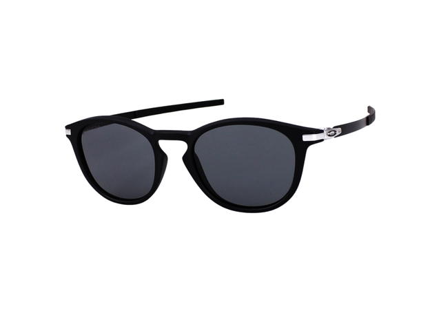 Oakley Oakley Pitchman R OO9439-0150-50 In Black Acetate Frame-Metal Logo Hinge With Grey Lenses - view 2