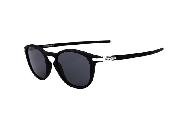 Oakley Oakley Pitchman R OO9439-0150-50 In Black Acetate Frame-Metal Logo Hinge With Grey Lenses - view 5