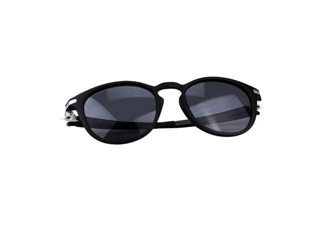 Oakley Oakley Pitchman R OO9439-0150-50 In Black Acetate Frame-Metal Logo Hinge With Grey Lenses - view 6