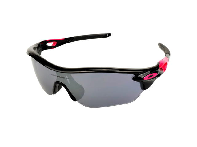 Oakley Oakley Radarlock 009183-07 Sunglasses In Black-Pink Acetate Frame With Grey Lenses - view 2