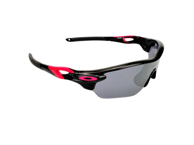 Oakley Oakley Radarlock 009183-07 Sunglasses In Black-Pink Acetate Frame With Grey Lenses - view 3